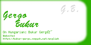 gergo bukur business card